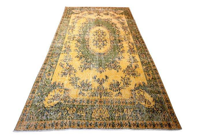 Grote gele vintage - Vloerkleed - 320 cm - 170 cm - met, Huis en Inrichting, Stoffering | Tapijten en Vloerkleden