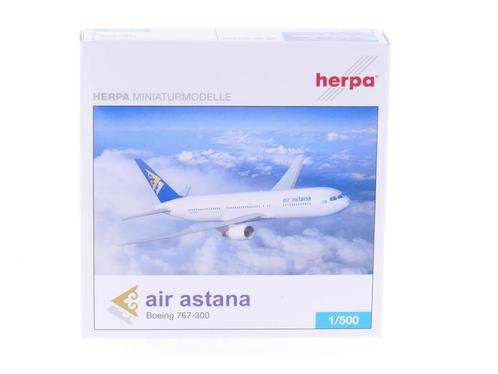 Schaal 1:500 Herpa 509503 Air Astana Boeing 767-300 Reg...., Hobby en Vrije tijd, Modelbouw | Vliegtuigen en Helikopters, Gebruikt