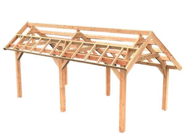 Veiling - Traditionele Douglas kapschuur 660x460x325 cm, Tuin en Terras, Overkappingen