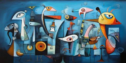 Felix van Horst (1988) - Birds Surreal (XXL), Antiek en Kunst, Kunst | Schilderijen | Modern