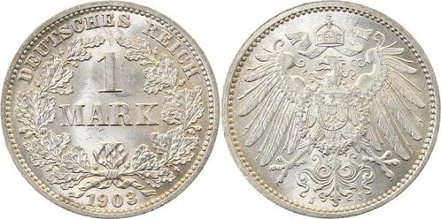 Duitsland 1 Mark 1903 J prfr/stgl Originalfarbe 017n03j-1..., Postzegels en Munten, Munten | Europa | Niet-Euromunten, België