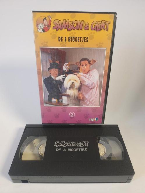 Samson & Gert de 3 Biggetjes Deel 3 VHS, Cd's en Dvd's, VHS | Kinderen en Jeugd, Zo goed als nieuw, Ophalen of Verzenden