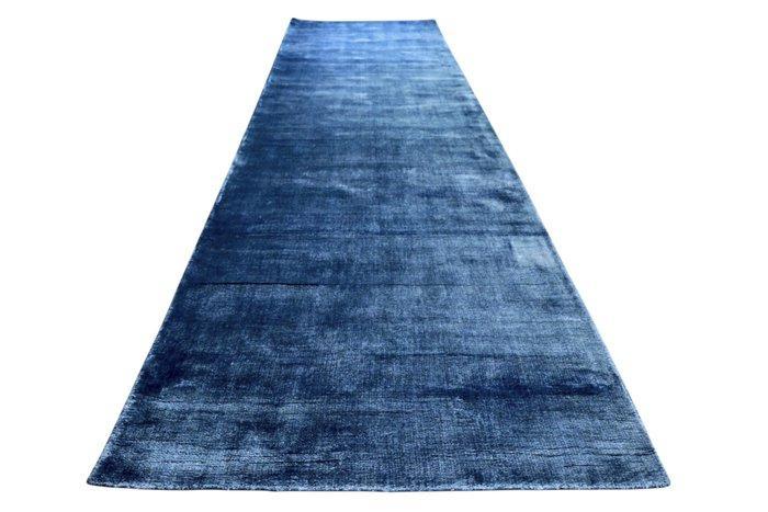 Luxe blauwe Gabbeh - Loper - 300 cm - 80 cm -  Met de hand, Huis en Inrichting, Stoffering | Tapijten en Vloerkleden