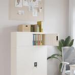 vidaXL Archiefkast 90x40x40 cm staal wit, Huis en Inrichting, Kasten | Overige, Verzenden, Nieuw