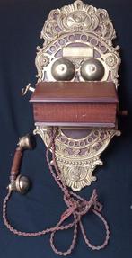 Téléphone analogique - Bois, Laiton - Téléphone rétro, Antiek en Kunst