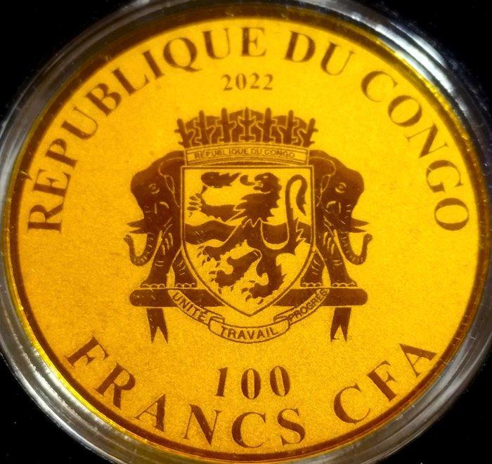 Congo. 100 Francs 2022 Princess Diana - A Humanitarian, Postzegels en Munten, Munten | Europa | Niet-Euromunten