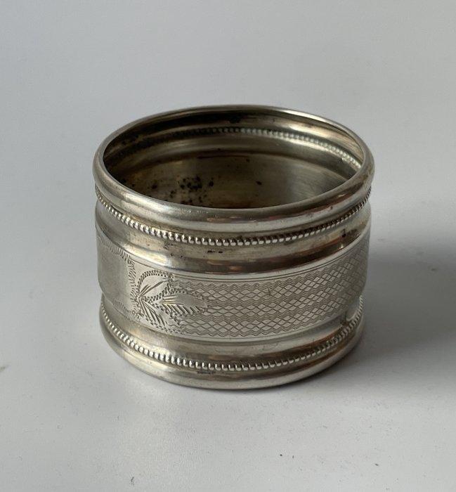 Servetring - Jugendstil - .950 zilver - double perles, Antiek en Kunst, Antiek | Zilver en Goud