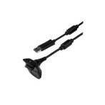 Microsoft Xbox 360 Oplaadkabel Controller Zwart (Play & C..., Ophalen of Verzenden, Zo goed als nieuw