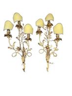 Wandkandelaar - Ferro battuto - Een paar wandlampen van