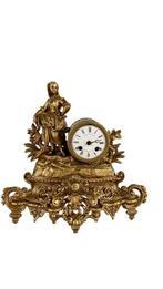 Pendule - Zinklegering, Messing - 1850-1900, Antiek en Kunst, Antiek | Klokken