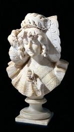 R. Parent (XIX°) - Buste, Busto dama con Capello di Pizzo •