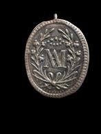 Reliekhouder - Glas, Textiel, Zilver - 1800-1850 - Ex Sluier