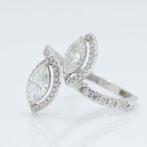 Anneau de mariage - 14 carats Or blanc - 1.12ct. tw. Diamant
