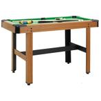 vidaXL Biljarttafel 4 feet 122x61x76 cm bruin, Sport en Fitness, Biljarten en Poolen, Verzenden, Nieuw