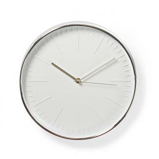Wandklok | Emma | Nedis | Ø 30 cm (Zilver), Huis en Inrichting, Woonaccessoires | Klokken, Verzenden