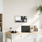 vidaXL Krijtbord met massief grenenhouten frame zwart 60x30, Verzenden