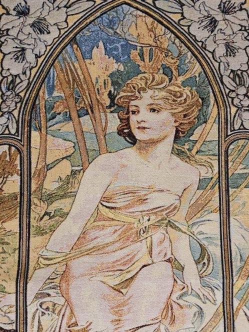 Alfons Mucha wandtapijt LE MATIN - Art Nouveau - Textiel, Antiquités & Art, Art | Objets design