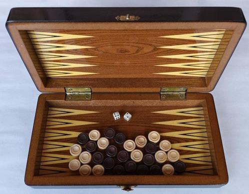 Bordspel - Backgammon - Hout, Antiek en Kunst, Antiek | Overige Antiek