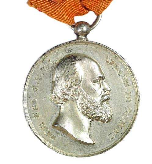 Pays-Bas. Historical Medal 1887 (70ste verjaardag Koning, Postzegels en Munten, Munten en Bankbiljetten | Toebehoren