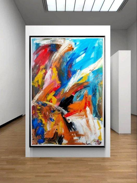 Luc Mora - Breakdown of reality - XXL, Antiek en Kunst, Kunst | Schilderijen | Modern