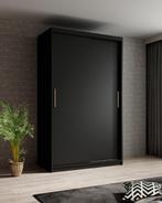 Meubella | Kledingkast mat zwart 120x62x200 schuifdeur, Verzenden, Nieuw