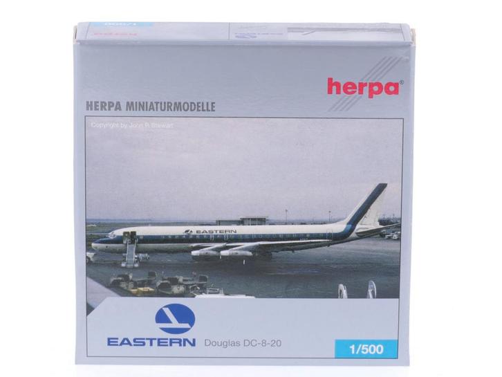 Schaal 1:500 Herpa 513609 Eastern Douglas DC-8-20 Reg. N8..., Hobby en Vrije tijd, Modelbouw | Vliegtuigen en Helikopters, Zo goed als nieuw