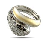 Ring - 18 karaat Roségoud, Serpentine Viper 18K witgoud, Nieuw