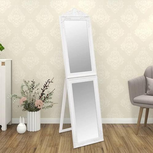 vidaXL Spiegel vrijstaand 45x180 cm wit, Huis en Inrichting, Woonaccessoires | Spiegels, Nieuw, Verzenden