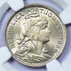 Portugal. Republic. 50 centavos 1956 - NGC - MS 67 - TOP, Timbres & Monnaies, Monnaies | Europe | Monnaies non-euro
