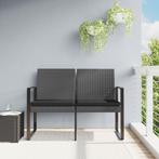 vidaXL Tuinbank 2-zits met kussens polypropeen rattan, Tuin en Terras, Tuinsets en Loungesets, Verzenden, Nieuw