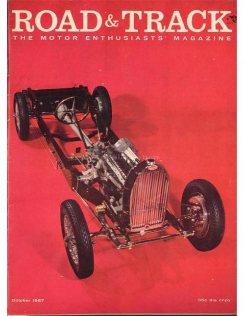 1957 ROAD AND TRACK MAGAZINE OKTOBER ENGELS, Livres, Autos | Brochures & Magazines