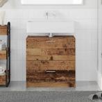 vidaXL Wastafelkast met lade Oud Hout 59 x 37 x 59 cm, Verzenden, Nieuw