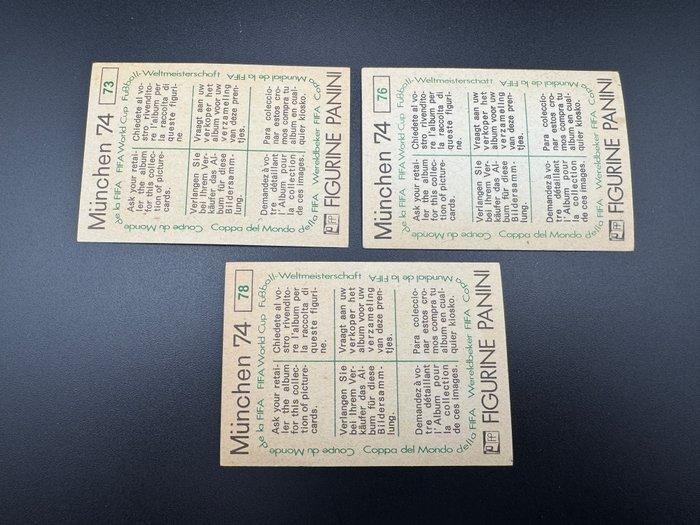 1974 Panini #73, 76, 78 World Cup Munchen 74 - Stadium -, Verzamelen, Stickers