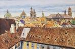 Alfredo Valenti (XX) - I tetti di Praga, Antiek en Kunst