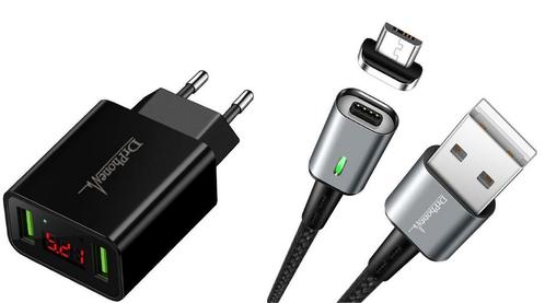 DrPhone iCON - Magnetische Micro USB Oplaadkabel 3A +, Télécoms, Téléphonie mobile | Chargeurs pour téléphone, Envoi