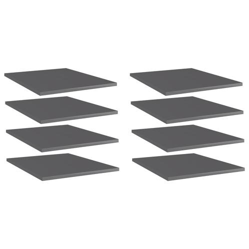 vidaXL Wandschappen 8 st 40x50x1,5 cm bewerkt hout hoogglans, Huis en Inrichting, Woonaccessoires | Wandplanken en Boekenplanken