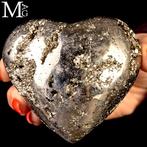 Peruviaans pyriet hart - Hoogte: 95 mm - Breedte: 88.5 mm-, Antiek en Kunst