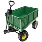 tectake Bolderwagen Transportkar XXL max. 550kg - groen, Verzenden