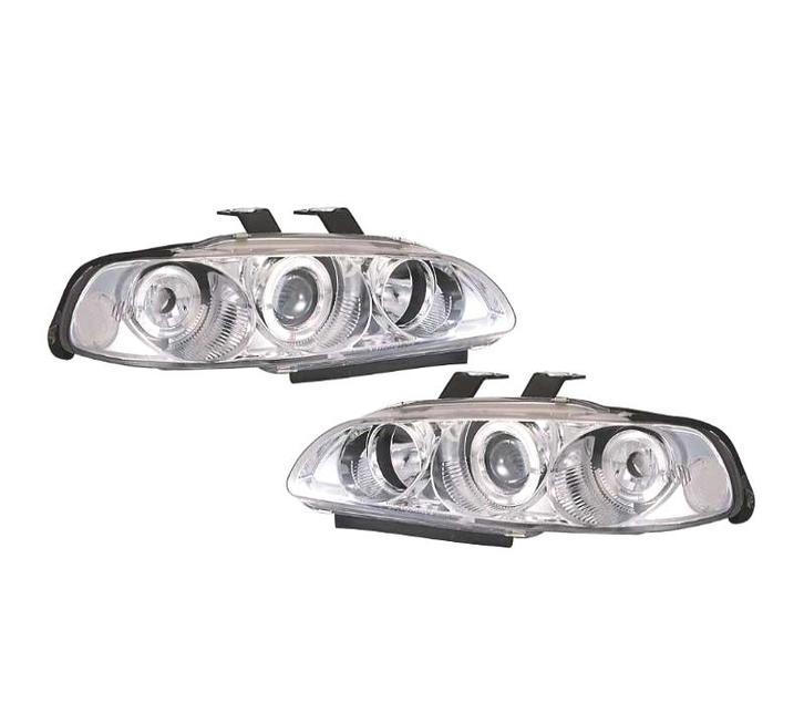 PHARES HONDA CIVIC 92-95 ANGEL EYES FOND CHROMÉ, Autos : Pièces & Accessoires, Éclairage, Envoi