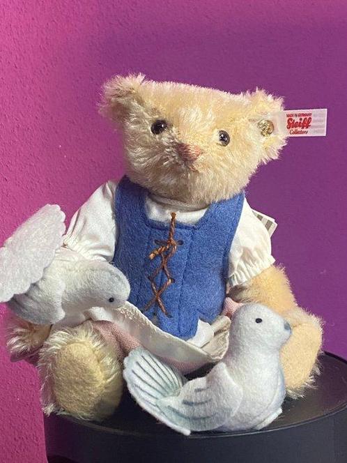 Steiff Assepoester set Teddybeer plus losse duif, EAN, Antiek en Kunst, Antiek | Speelgoed