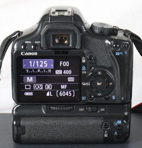Canon 450D, EF-S 18-55mm IS, Battery Grip en div., Audio, Tv en Foto, Fotocamera's Digitaal
