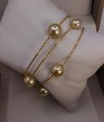 Armband - 18 karaat Geel goud - Gouden Zuidzeeparels, Handtassen en Accessoires, Armbanden, Nieuw