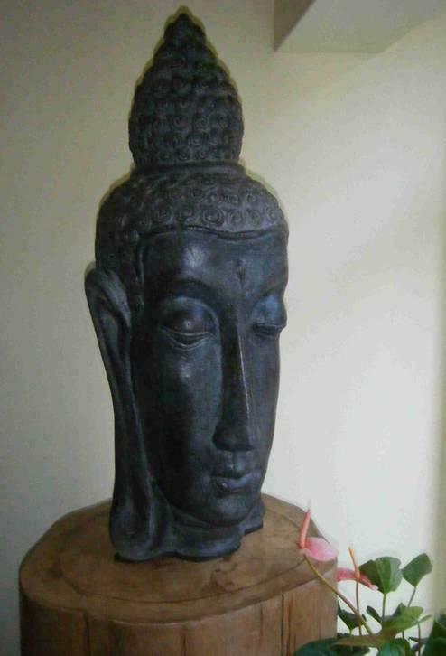 keramiek boeddha beelden, long face buddha, geluksbrenger, Maison & Meubles, Accessoires pour la Maison | Autre, Enlèvement ou Envoi