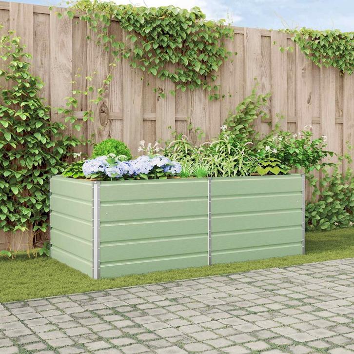 vidaXL Plantenbak Pastelgroen 195 x 100 x 45 cm Gegevens, Tuin en Terras, Bloempotten, Nieuw, Verzenden