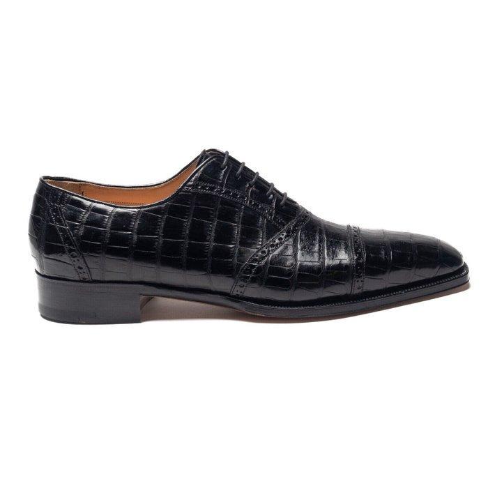 SILVANO LATTANZI - Alligator shoes - Black - UK: 8.5 / US:, Kleding | Heren, Schoenen