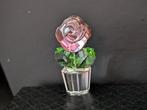 Beeld, Swarovski bloem in pot - 4.6 cm - Kristal