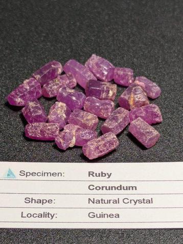 73 CT Hoge Kwaliteit - 20x Robijn, Ruwe glanzende Robijnen