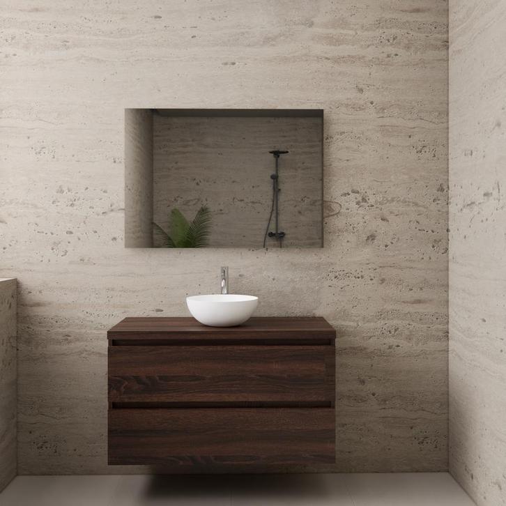 ACTIE BWS Badmeubel | Paris | Sonoma Choco | 100 cm | met, Doe-het-zelf en Bouw, Sanitair, Bad, Nieuw, Ophalen of Verzenden