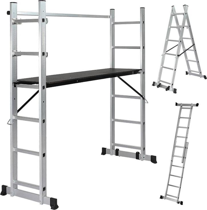 Steiger - Multifuncitionele ladder - Ladderrek - Werkplatfor, Doe-het-zelf en Bouw, Ladders en Trappen, Nieuw, Verzenden