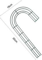 Metalen Frame Candy Cane Groen zuurstok ca. 30 cm, Nieuw